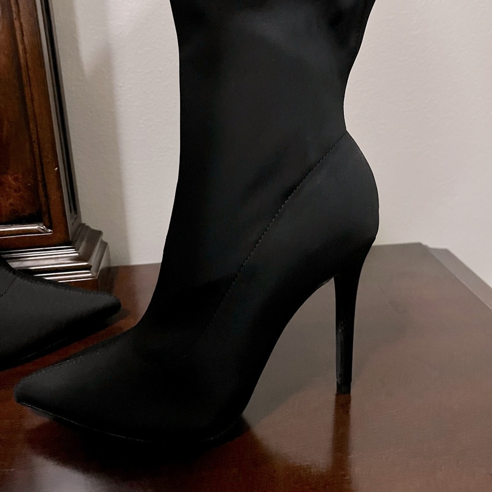 Fashion Nova maybel black calf boots